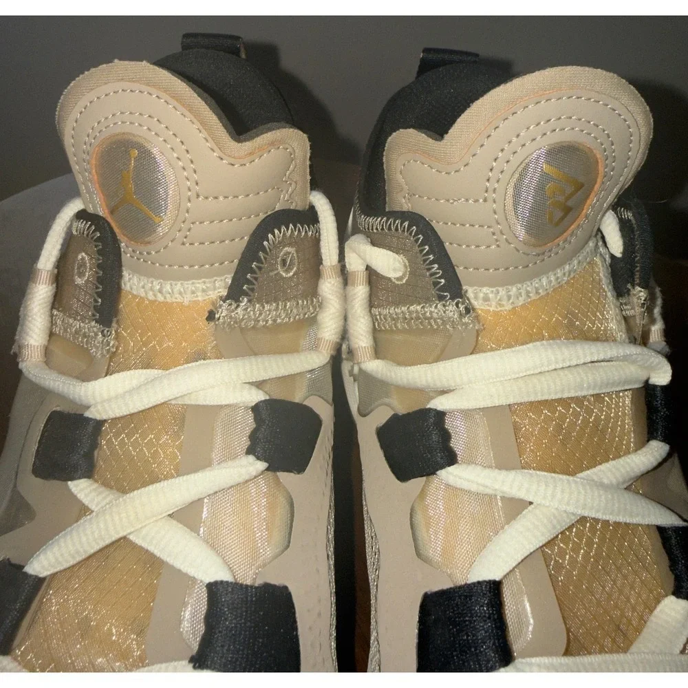 Jordan Why Not Zer0.4 Basketball Shoes Tan Beige Black Mens 8.5